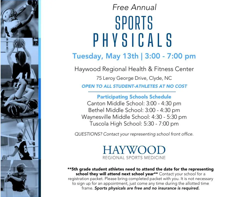 Haywood Regional Medical Center to Offer Free Sports Physicals to Local Students on May 13th, 2025